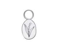 Lily of the Valley Birth Flower Silver Charms CH-339